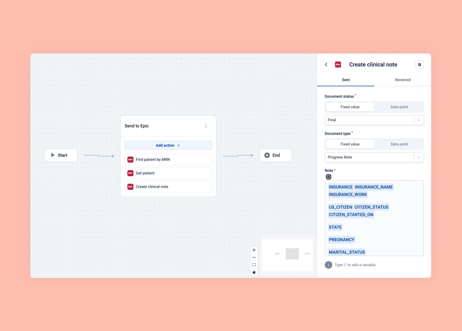 The Epic extension in the Awell marketplace