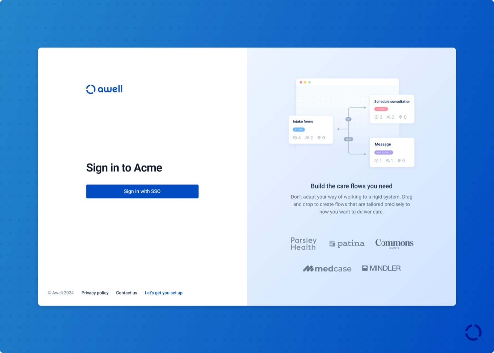 The single sign-on configuration